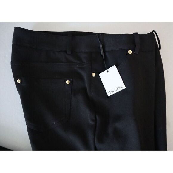 Calvin Klein M3VKX212 Women's Sz 12 Black Modern Essentials Stretch Pants - Picture 3 of 11